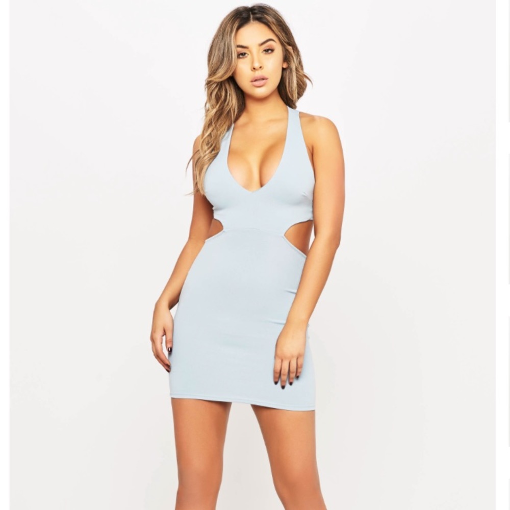 Honeybum light blue bodycon dress